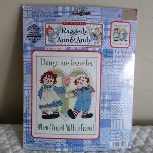 Vtg yet NIP GLORIA & PAT Cross Stitch Kit – Raggedy Ann & Andy